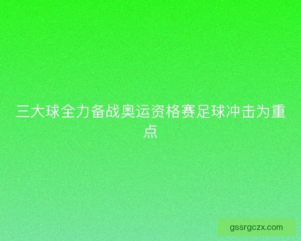 三大球全力备战奥运资格赛足球冲击为重点